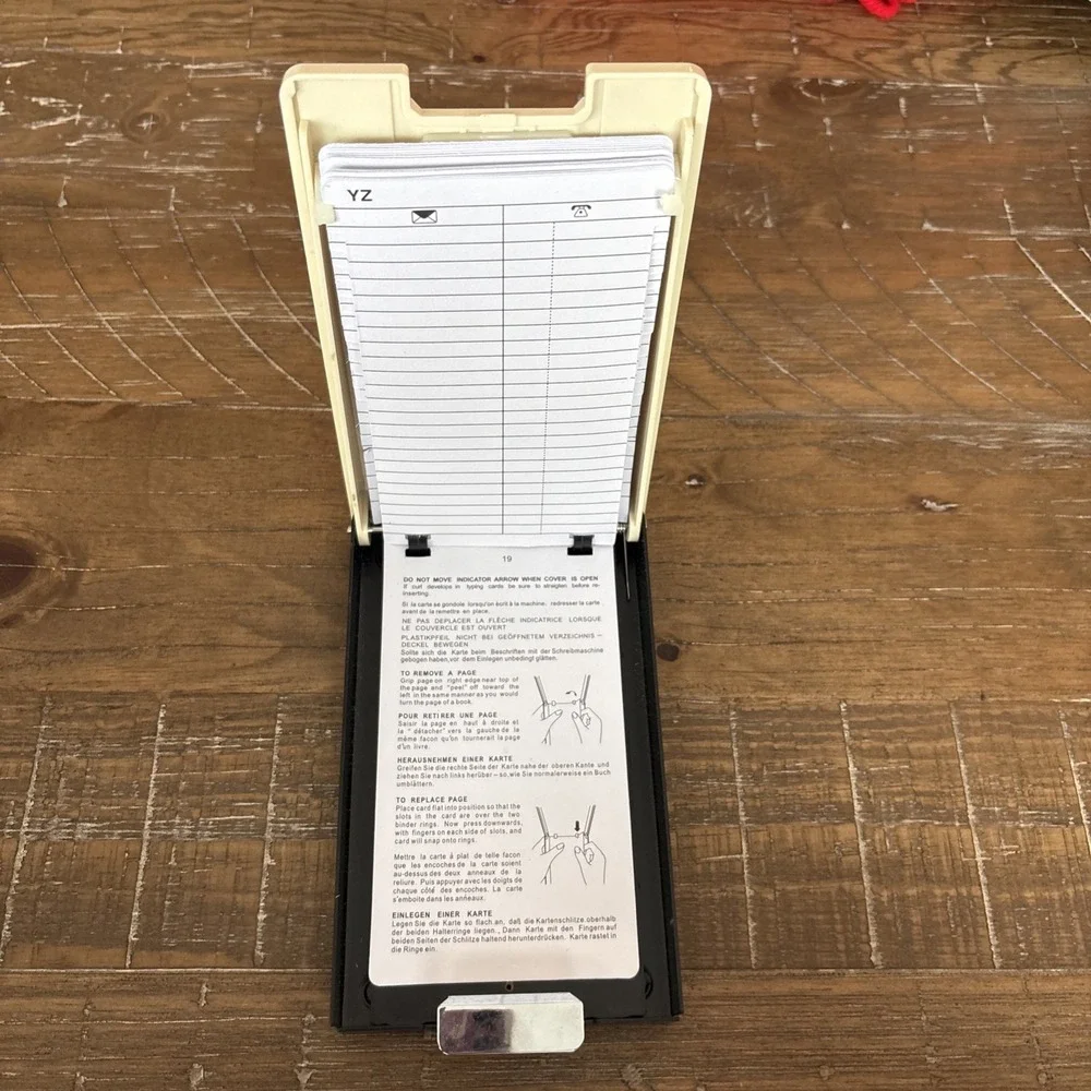 Vintage Rolodex Address Phone Directory w/ A–Z Slider Unused Pages